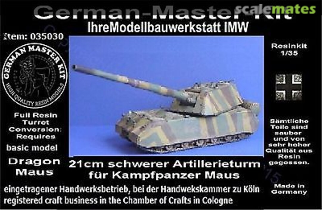 Boxart 21cm schwerer Artillerieturm 035035-2 German Master Kit