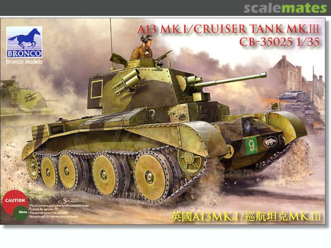 Boxart A13 Mk.I/Cruiser Tank Mk.III CB35025 Bronco