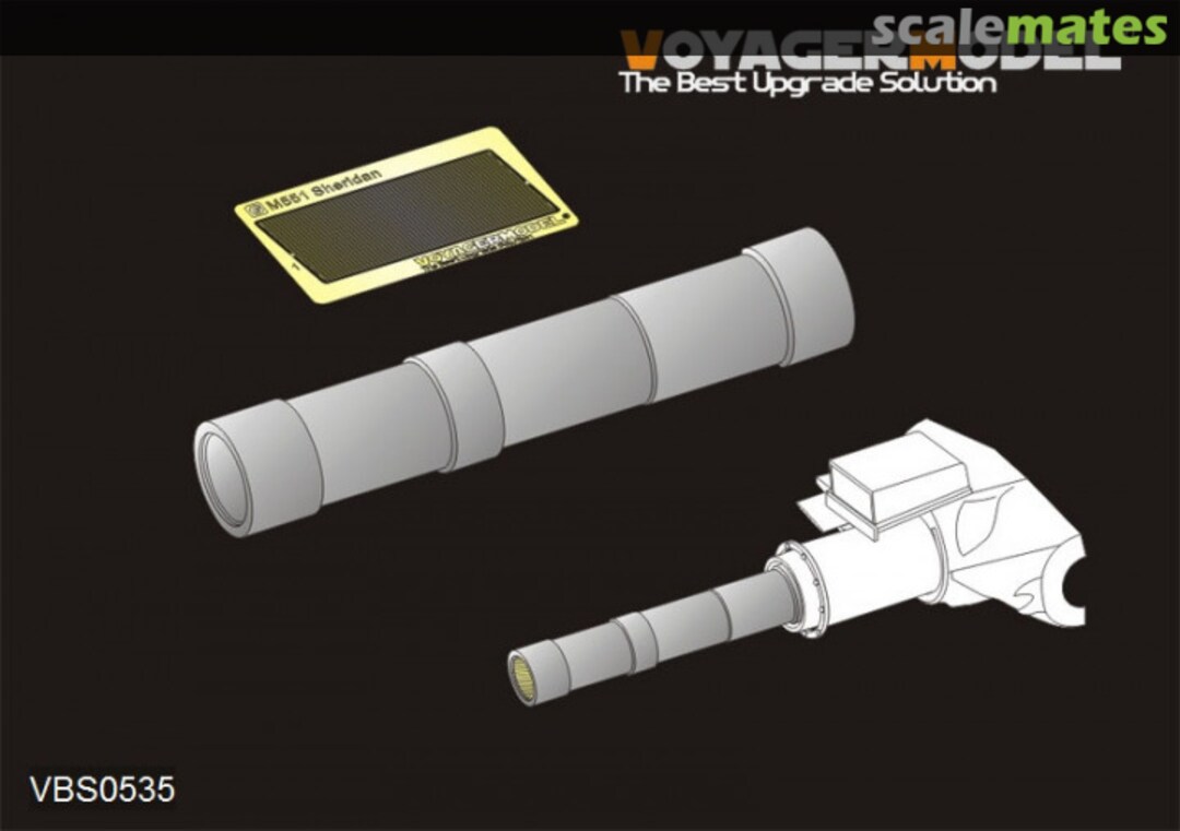 Boxart Modern US Army M551 Sheridan L/17.5 M81 152mm Gun Barrel Early Version VBS0535 Voyager Model