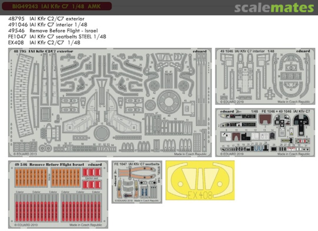 Contents IAI Kfir C7 BIG49243 Eduard