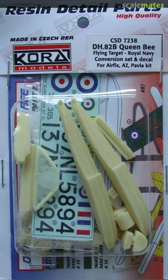 Boxart DH.82B Queen Bee (camouflaged) CSD7238 Kora Models