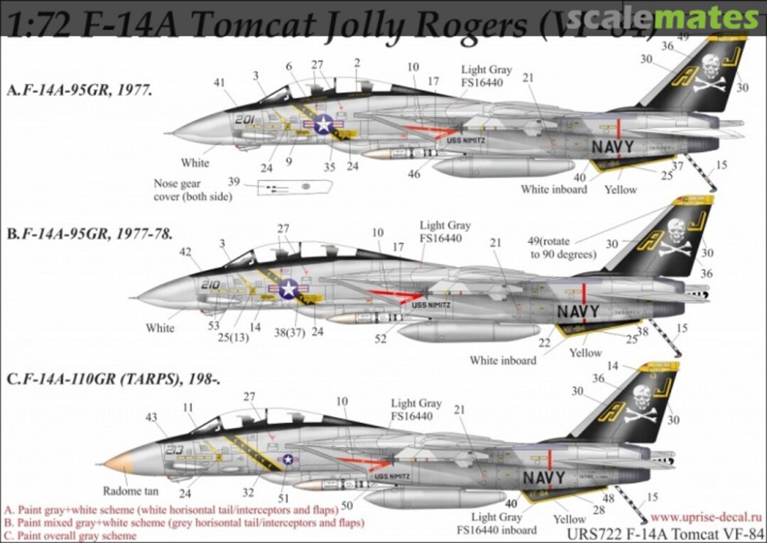 Boxart F-14A Tomcat VF-84 Jolly Rogers Hi-Viz URS722 UpRise