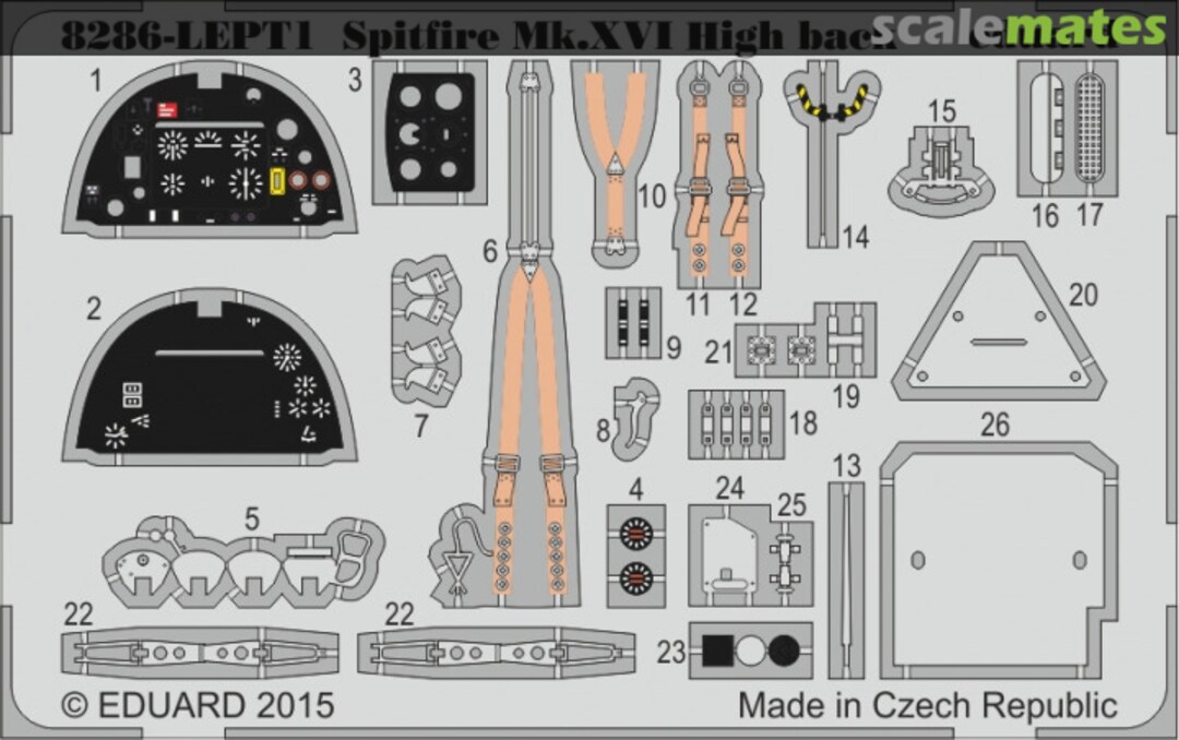 Boxart Spitfire Mk. XVI High Back PE-set 8286-LEPT Eduard