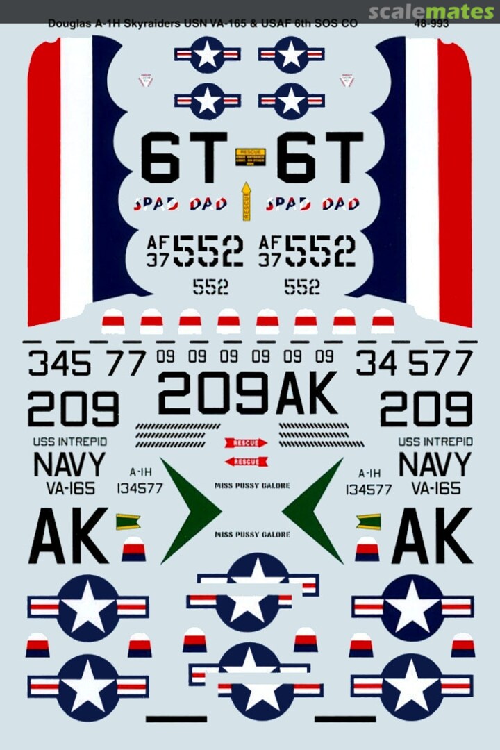 Boxart A-1H Skyraiders 48-0993 Microscale