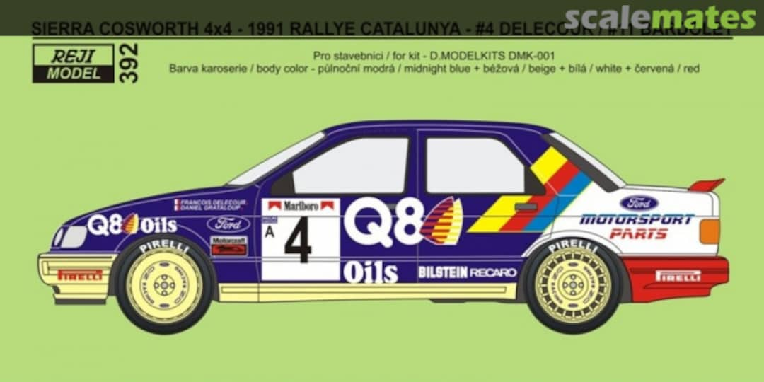 Boxart Ford Sierra Cosworth 4x4 Group A Q8 Ford Team #4, 11 392 REJI Model