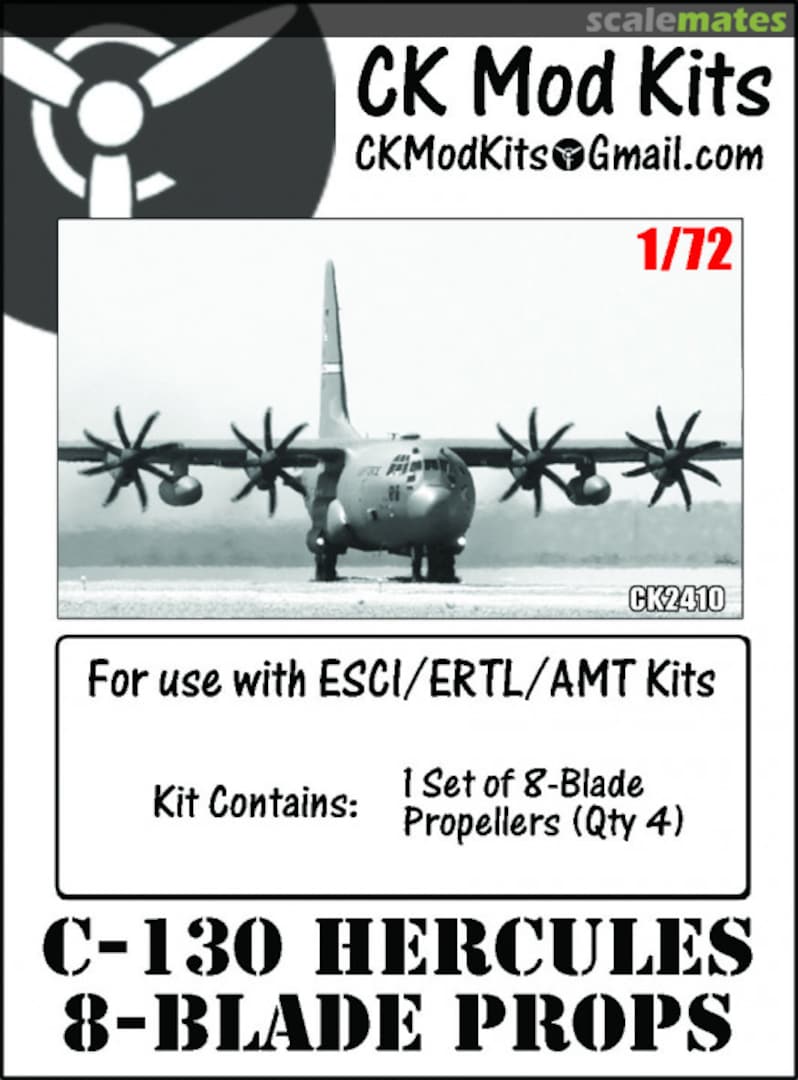 Boxart C-130 8 Blade Props for ESCI/ERTL/AMT Kits CK2410 CK Mod Kits