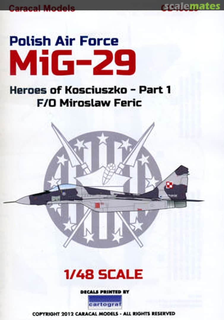 Boxart Polish Air Force MiG-29 CD48029 Caracal Models