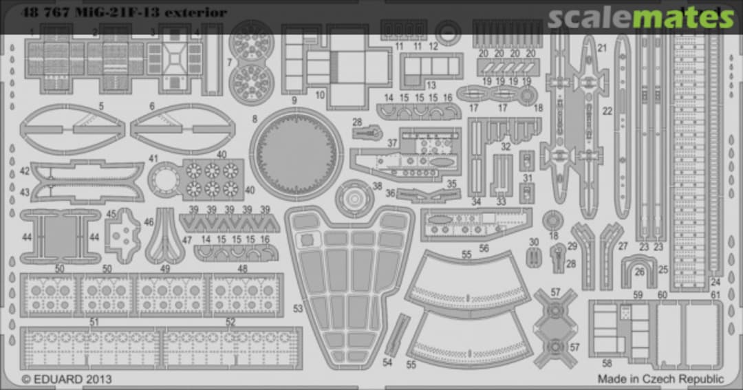 Boxart MiG-21F-13 Exterior 48767 Eduard