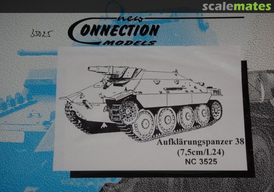 Boxart Aufklarungspanzer 38 (t) Reece Hetzer with 7,5cm Kw.K NC3525 New Connection Models