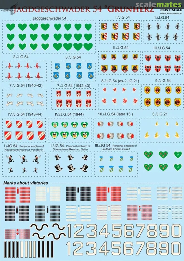 Boxart Jagdgeschwader 54 "Gruenherz" 72-020 Print Scale