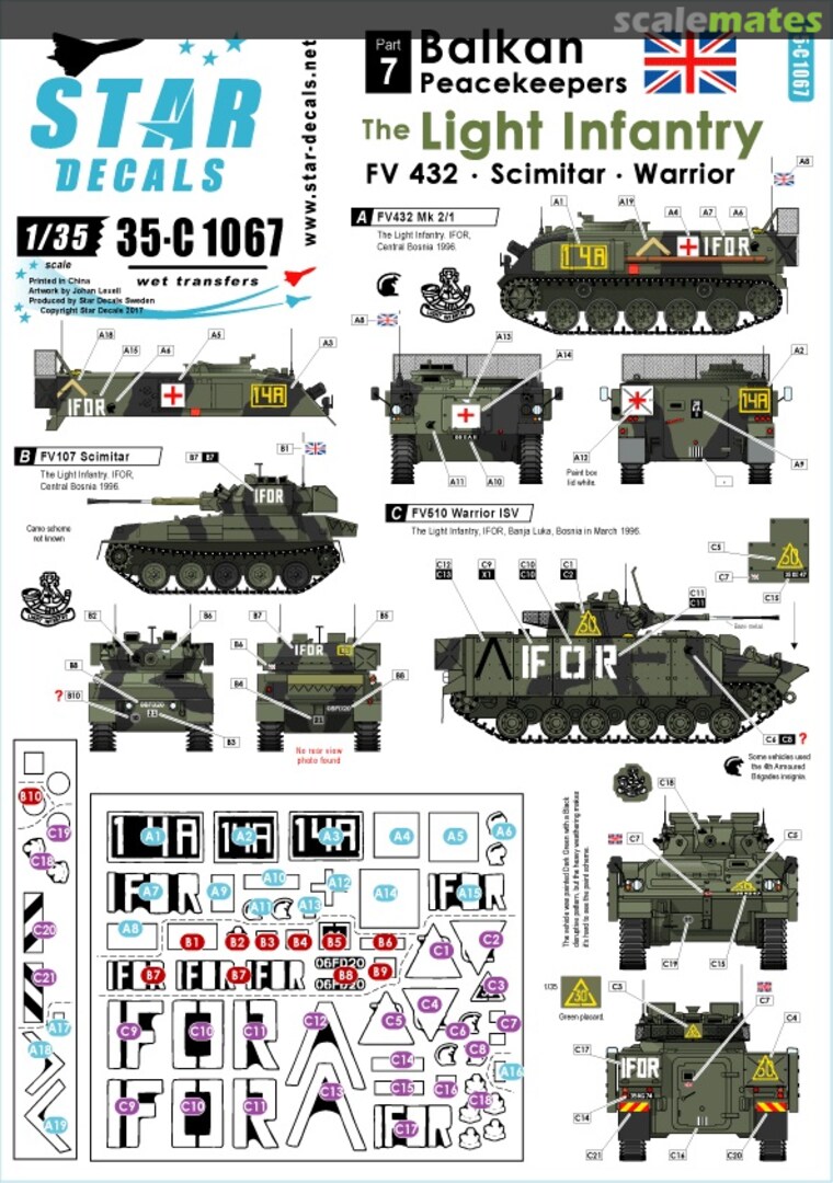 Boxart Balkan Peacekeepers - Part 7 35-C1067 Star Decals