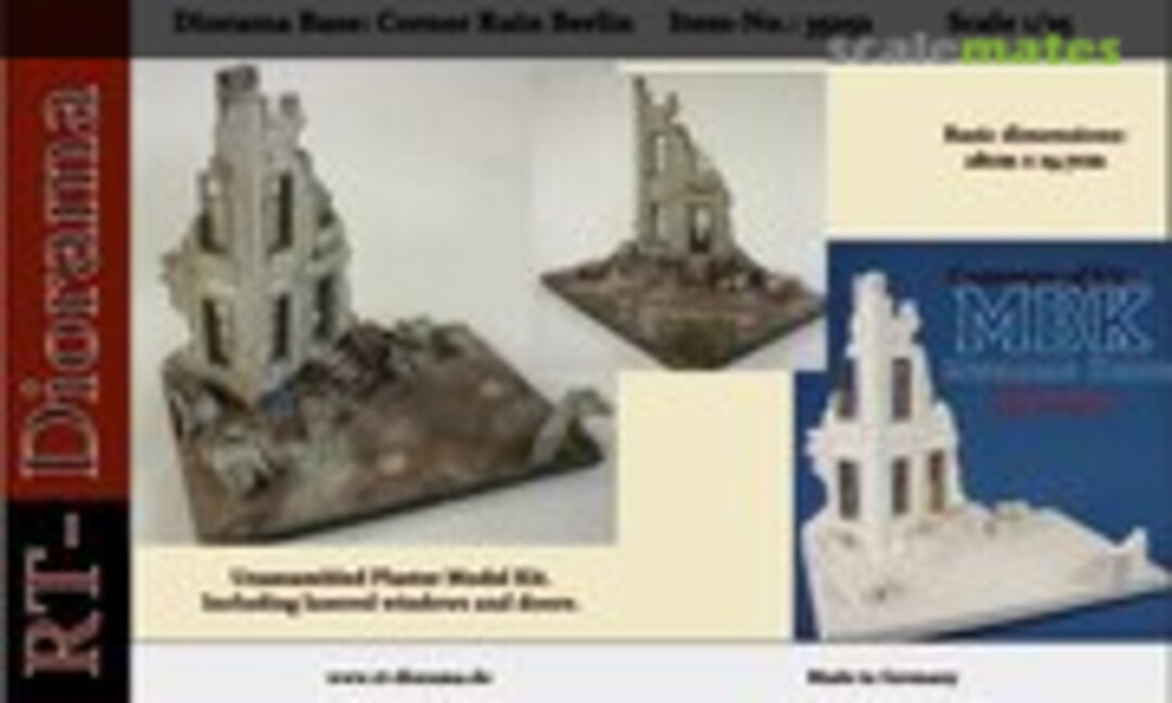 1:35 Diorama-Base: Corner Ruin Berlin (RT-Diorama 35252K)