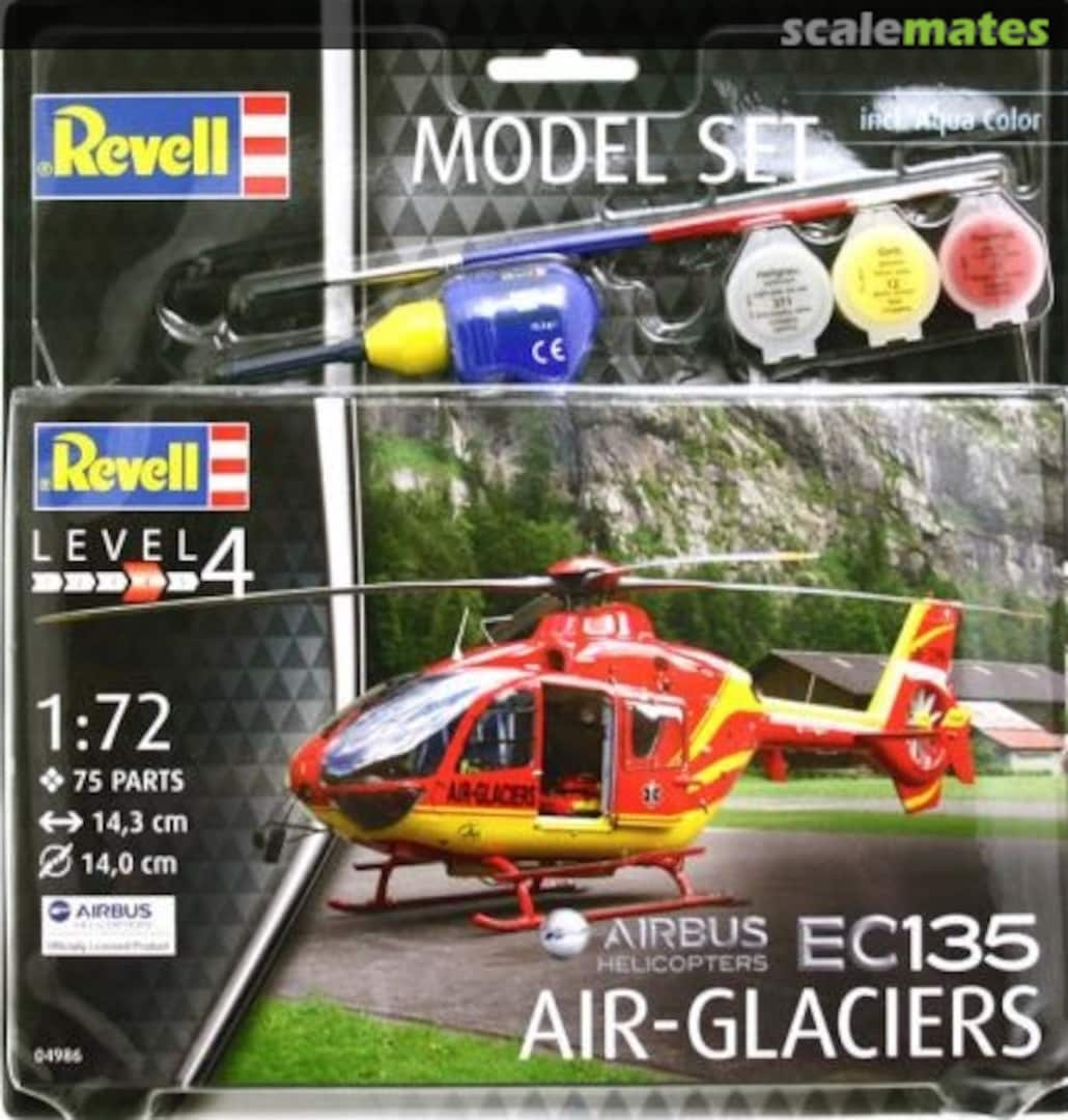 Boxart Airbus Helicopters EC135 Air-Glaciers 64986 Revell