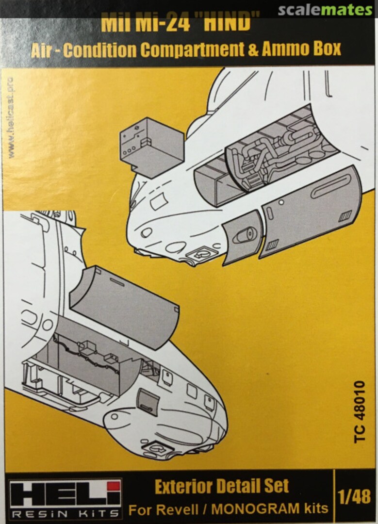 Boxart Mil Mi-24 "Hind" Air-Condition Compartment & Ammo Box Set TC48010 HELI Resin Kits