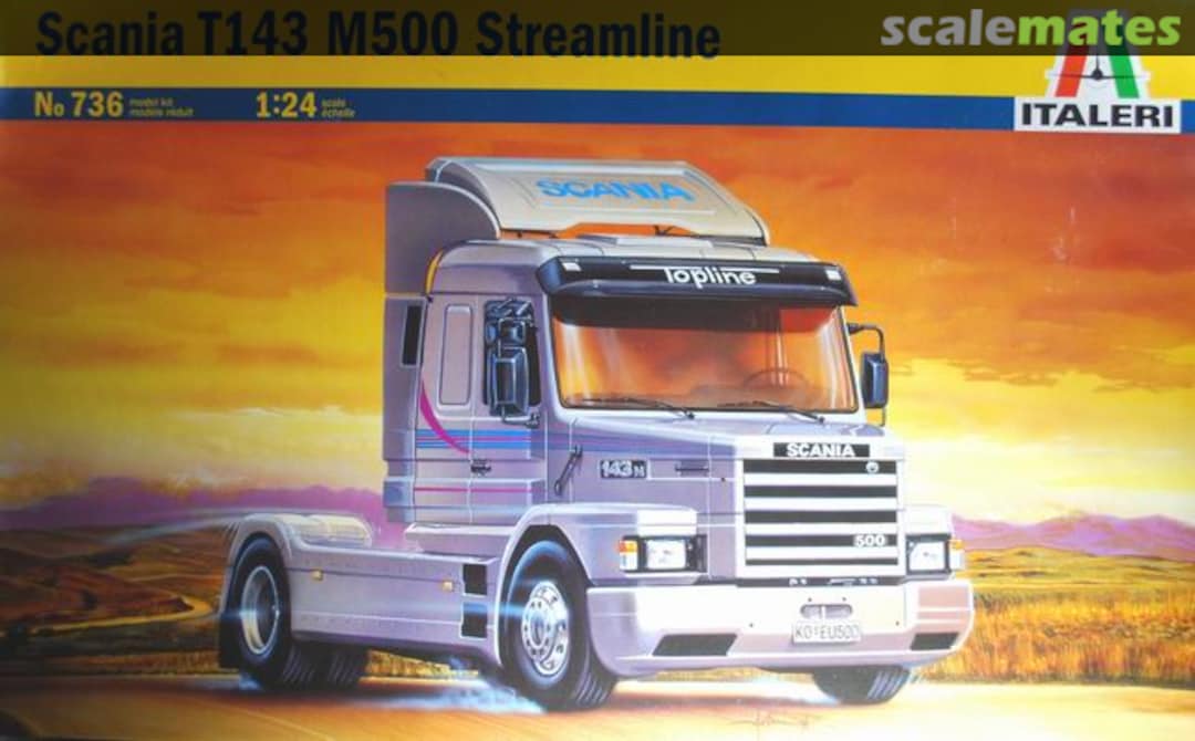 Boxart Scania T143 M500 Streamline 736 Italeri