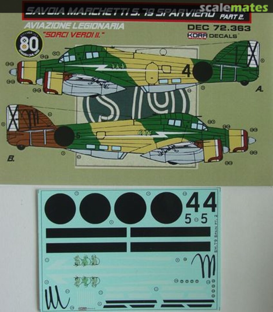 Boxart Savoia Marchetti S.79 Sparviero DEC72363 Kora Models