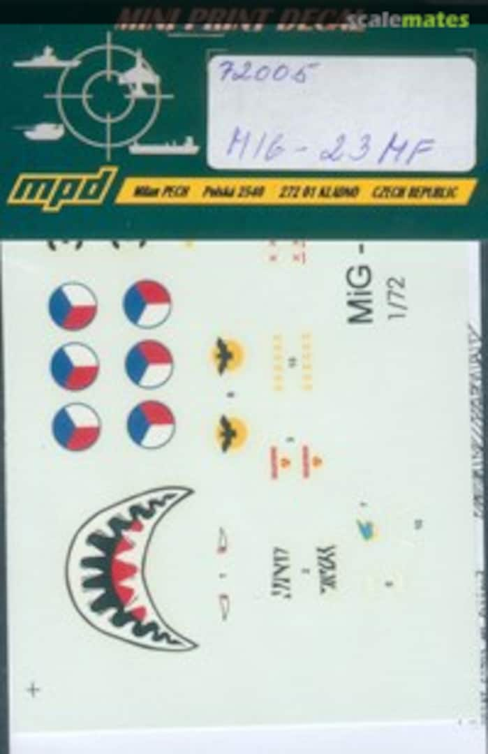 Boxart MiG-23 MF 72005 Mini Print Decal