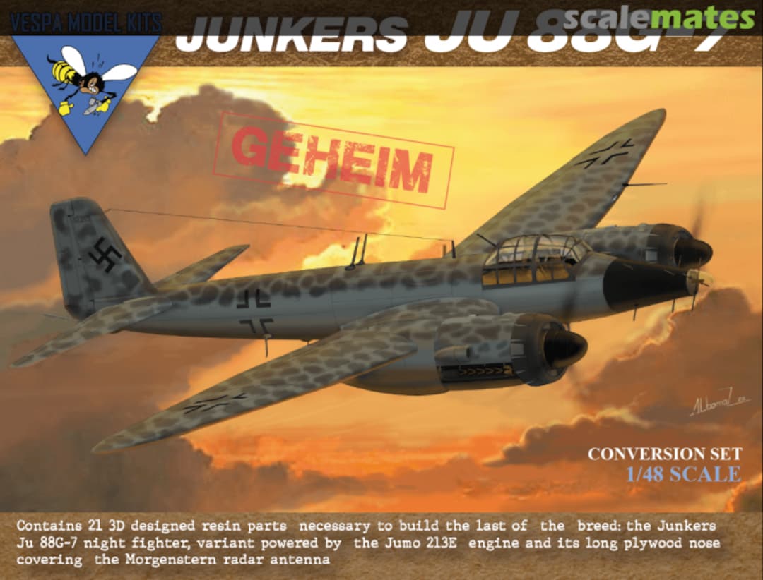 Boxart Junkers Ju 88G-7 VMKC 48003 Vespa Model Kits