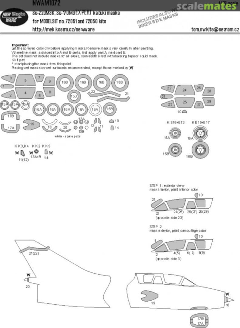 Boxart Su-22UM3K, Su-17UM3 EXPERT kabuki masks NWAM1072 New Ware