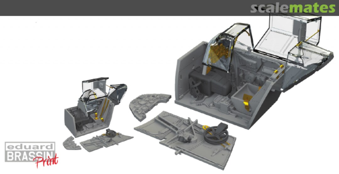Boxart Bf 109F cockpit w/ early seat 648875 Eduard
