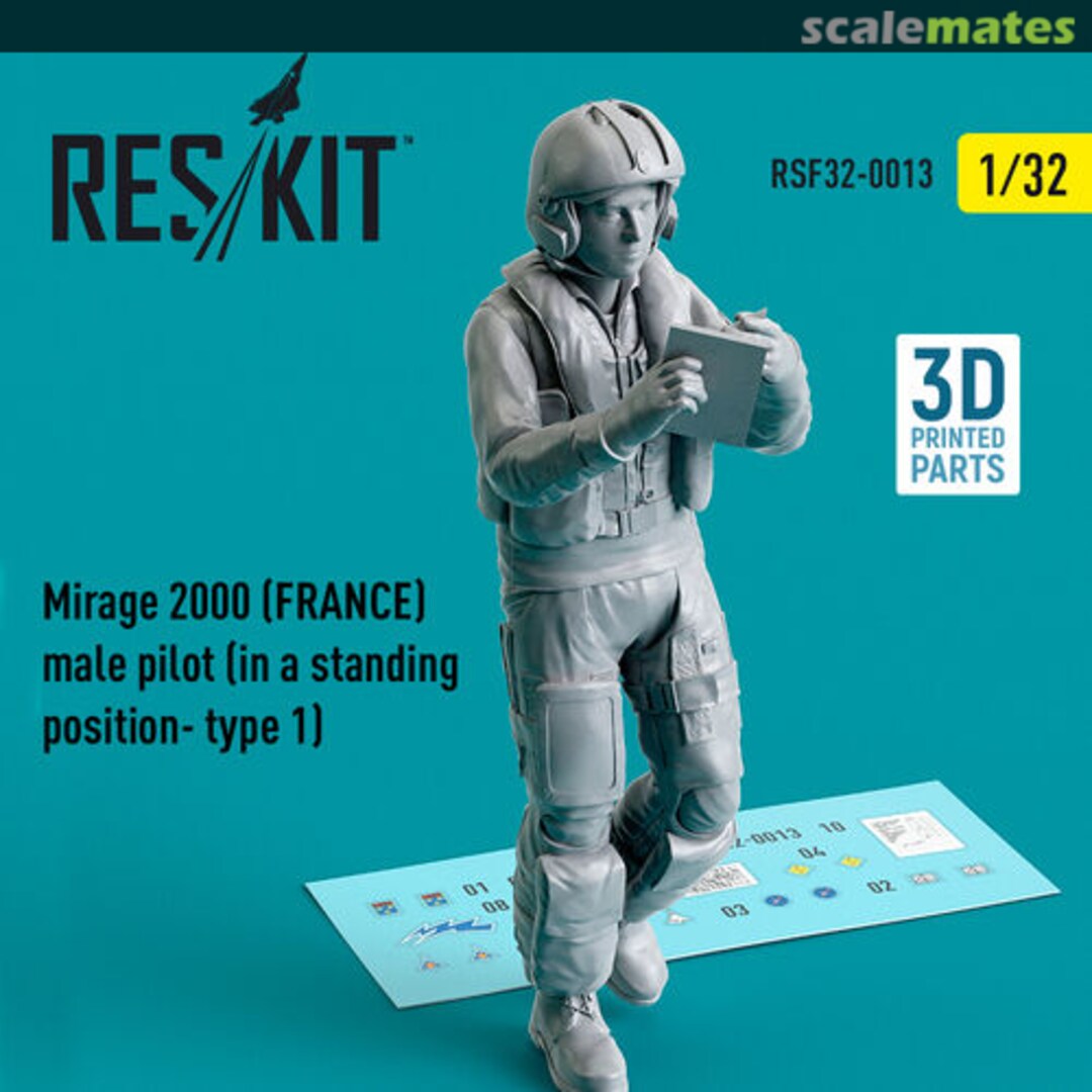 Boxart Mirage 2000 (FRANCE) male pilot (in a standing position- type 1) RSF32-0013 ResKit