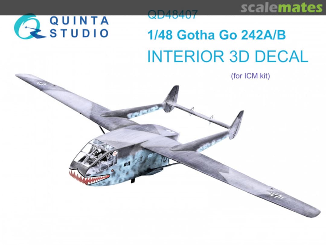 Boxart Gotha Go-242A/B interior 3D decals QD48407 Quinta Studio