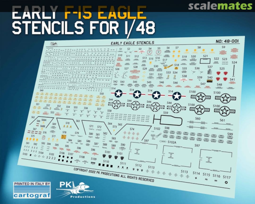 Boxart Early Eagle Stencils 1/48 PK-48-001 ANYZ