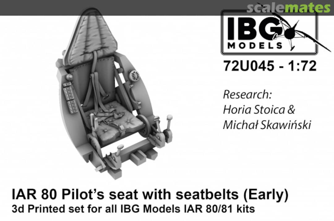 Boxart IAR 80 Pilot's Seat with Seatbelts 72U045 IBG Models