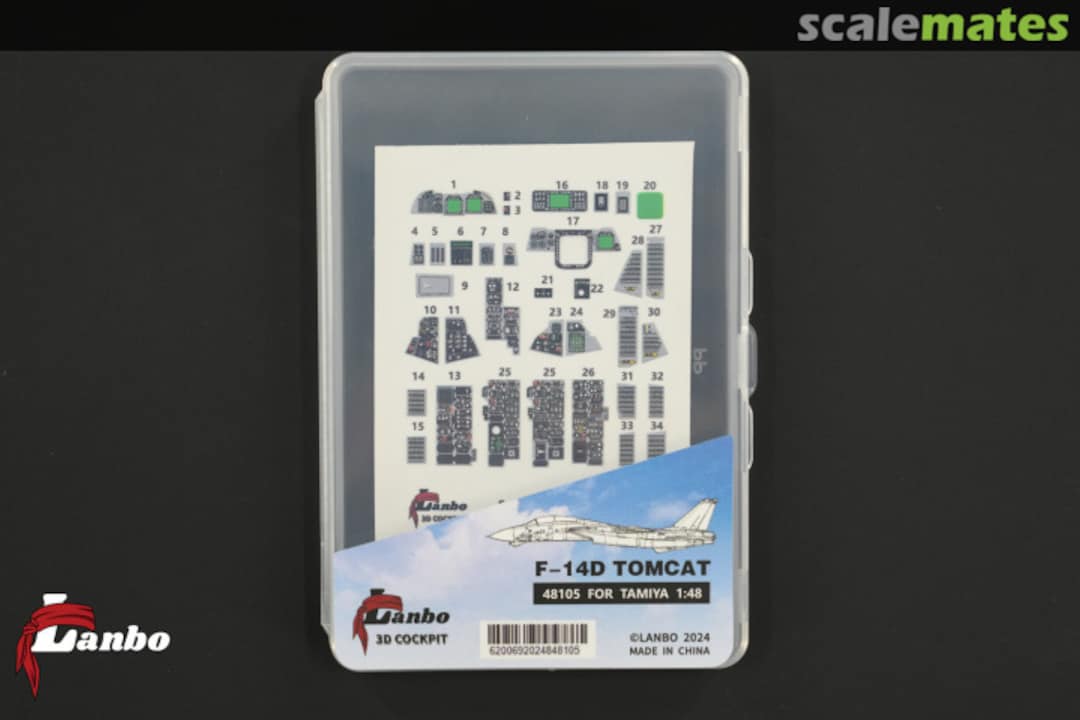 Boxart F-14D Tomcat interior 3D decals 48105 Lanbo Models