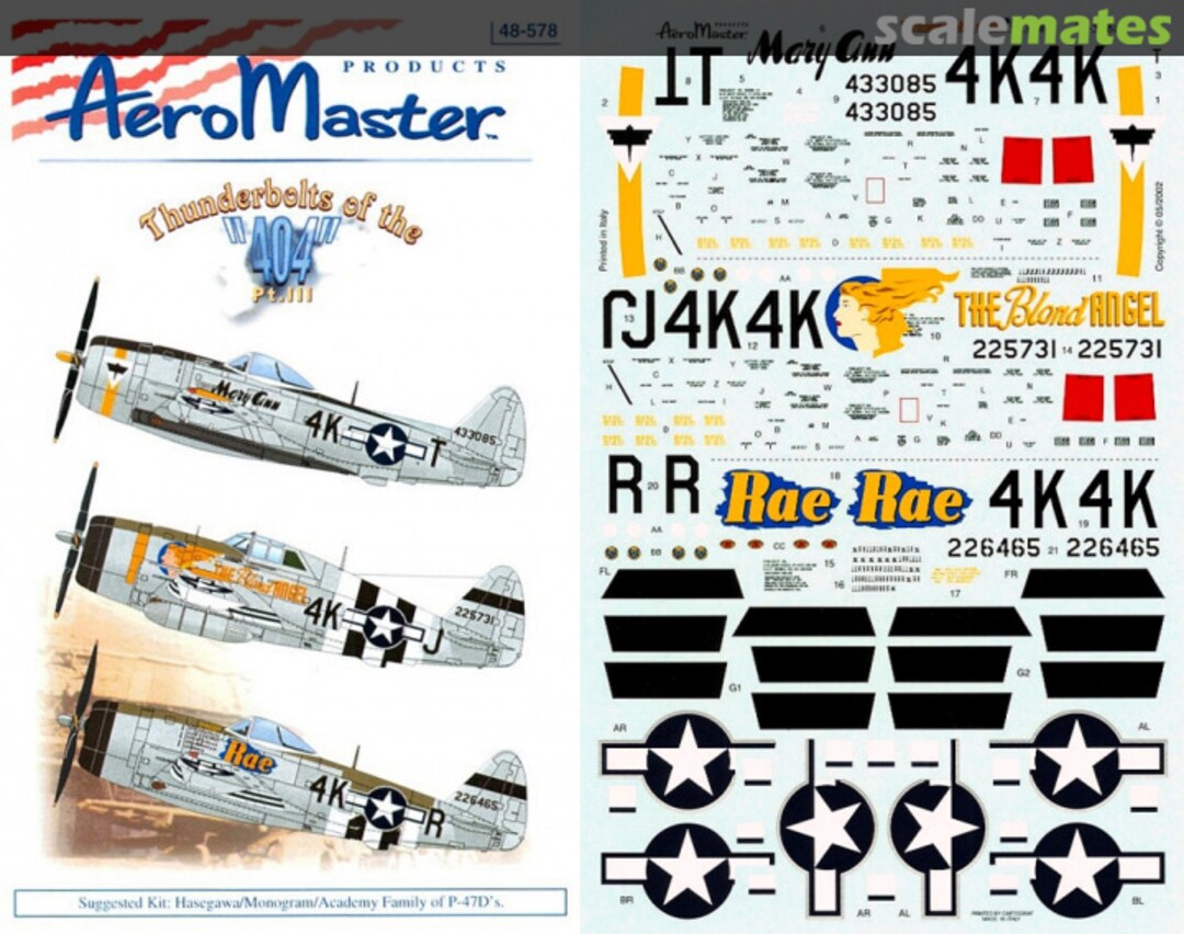 Boxart Thunderbolts of the "404" Pt. III 48-578 AeroMaster