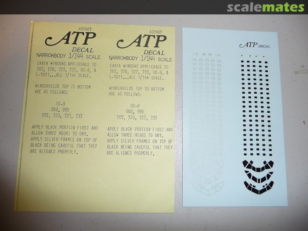 Boxart Narrowbody Windows & Windscreens - DC-9, CV-880/990, 707/720/727/737 AD7867 ATP Airliners America
