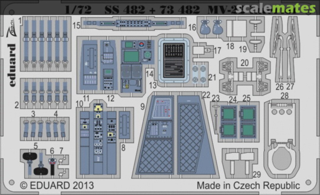 Boxart MV-22 interior S. A. SS482 Eduard