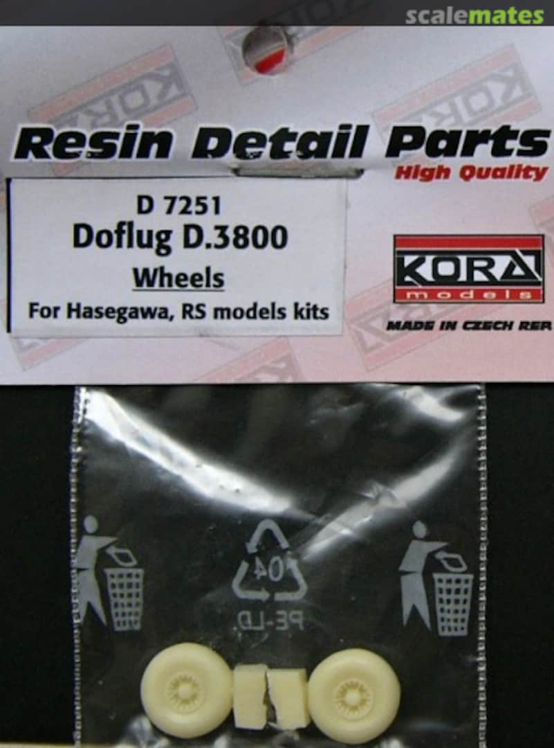 Boxart Wheels for Doflug D.3800 D 7251 Kora Models