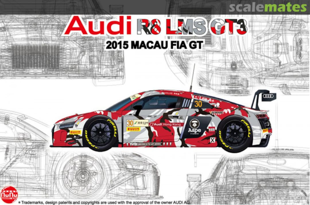 Boxart Audi R8 LMS GT3 PN24028 NuNu Model Kit 