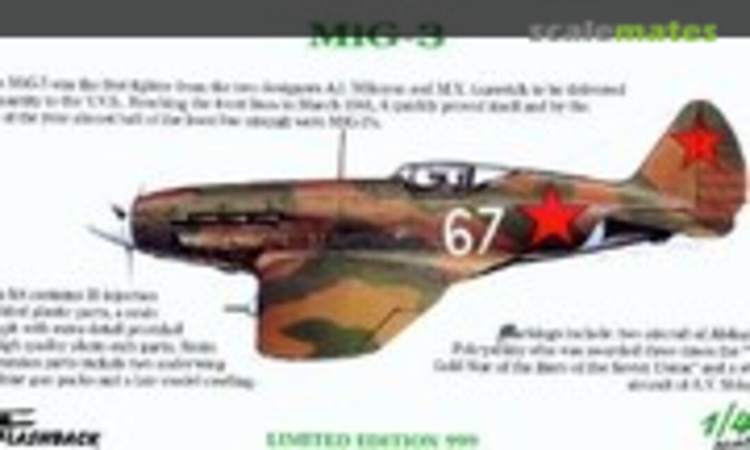 1:48 MiG-3 (Flashback KLH8916)