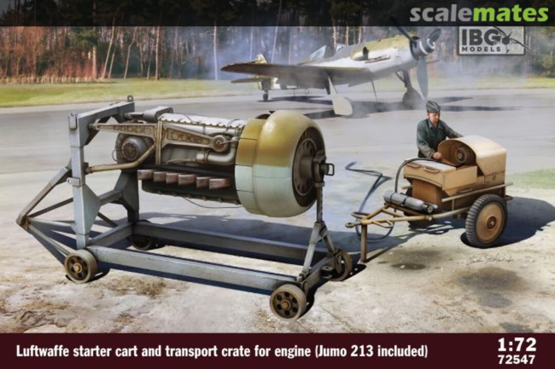 Boxart Luftwaffe Starter car & Transport Crate for engine 72547 IBG Models