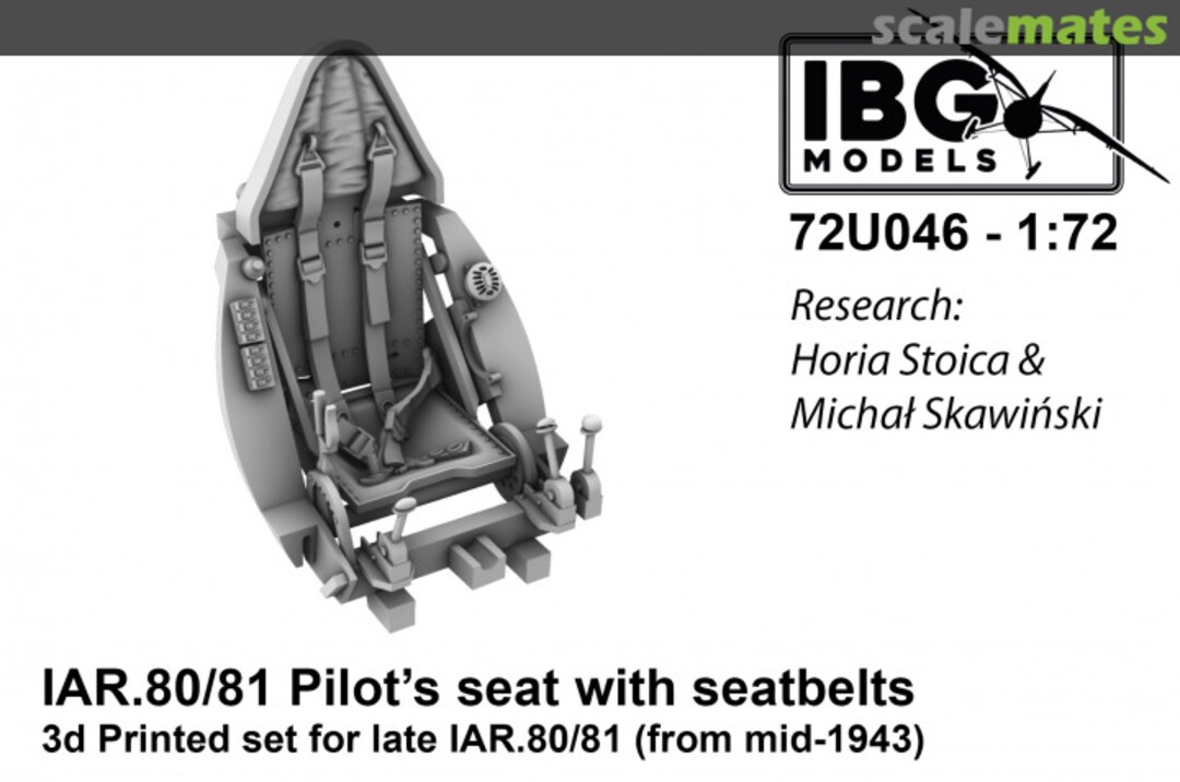 Boxart IAR.80/81 Pilot's Seat with Seatbelts 72U046 IBG Models