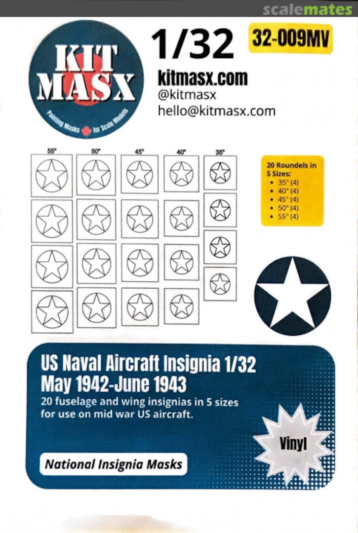 Boxart US Naval Aircraft Insignia 32-009MV Kit Masx