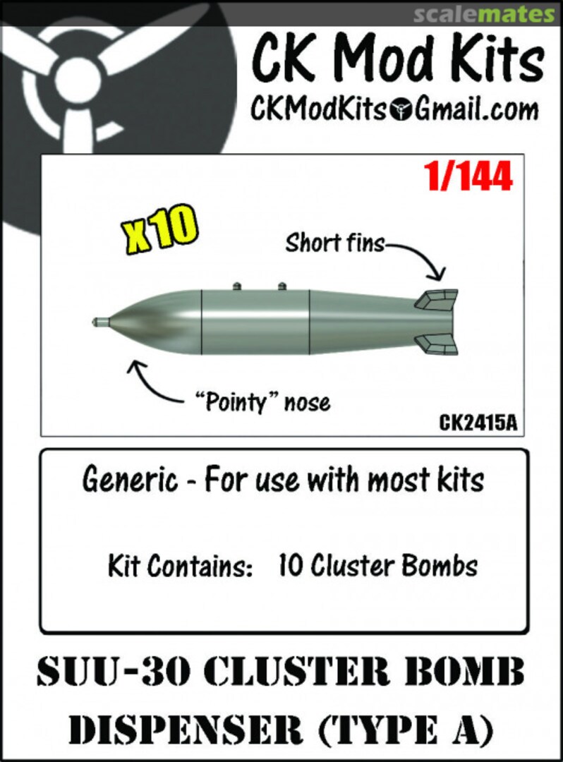 Boxart SUU-30 Cluster Bomb Dispenser (TypeA) CK2415A CK Mod Kits