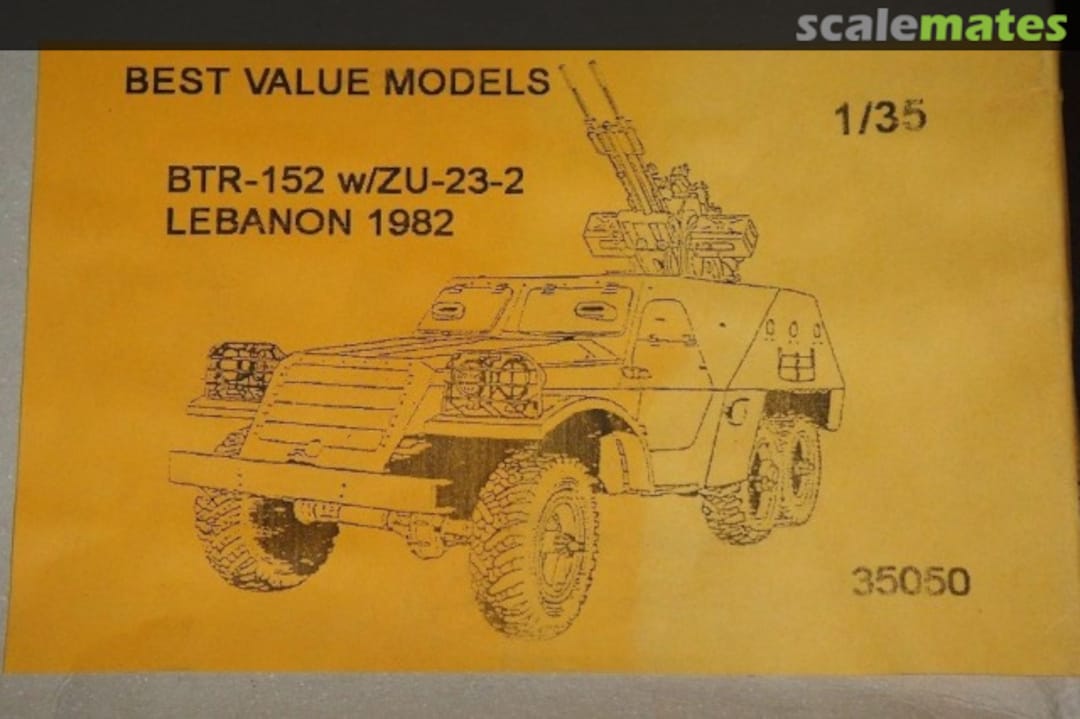 Boxart BTR-152 w/ ZU-23-2 Lebanon 1982 35050 Best Value Models