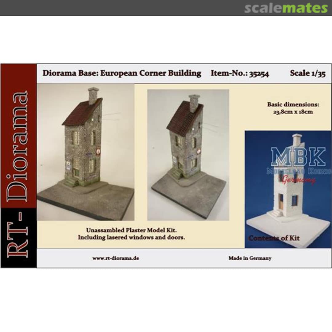 Boxart Diorama-Base: European Corner Building 35254K RT-Diorama