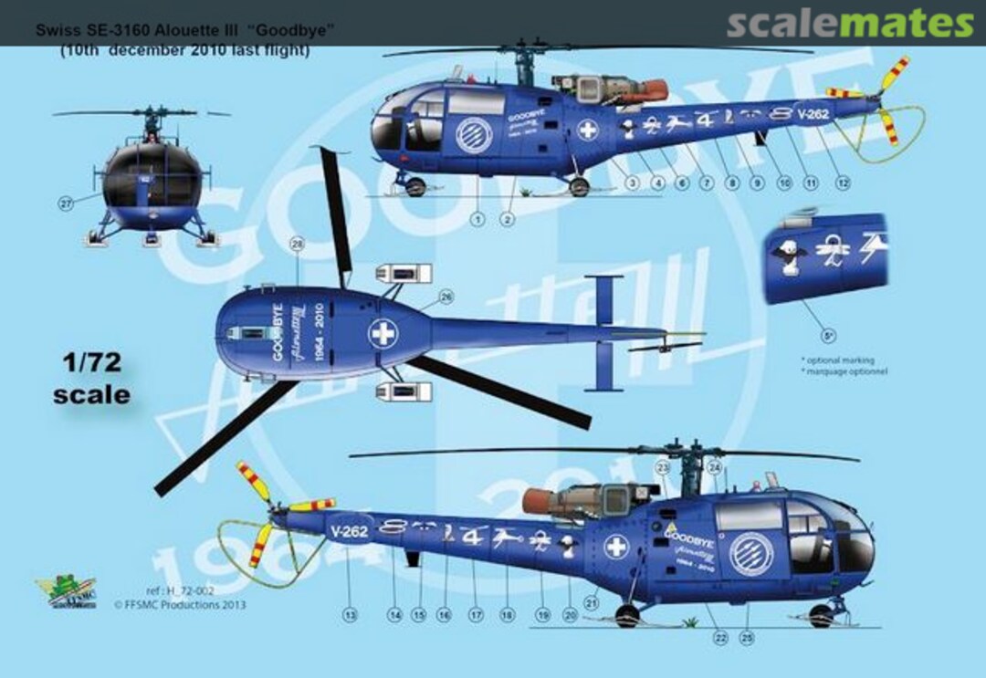 Boxart Swiss SE-3160 Alouette III "Goodbye" H 72-002 FFSMC Productions