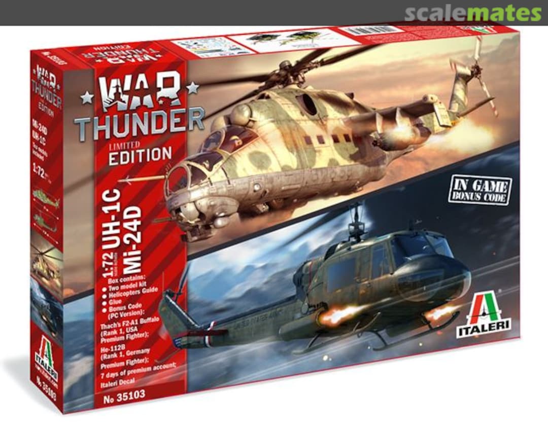 Boxart UH-1C & MI-24D 35103 Italeri