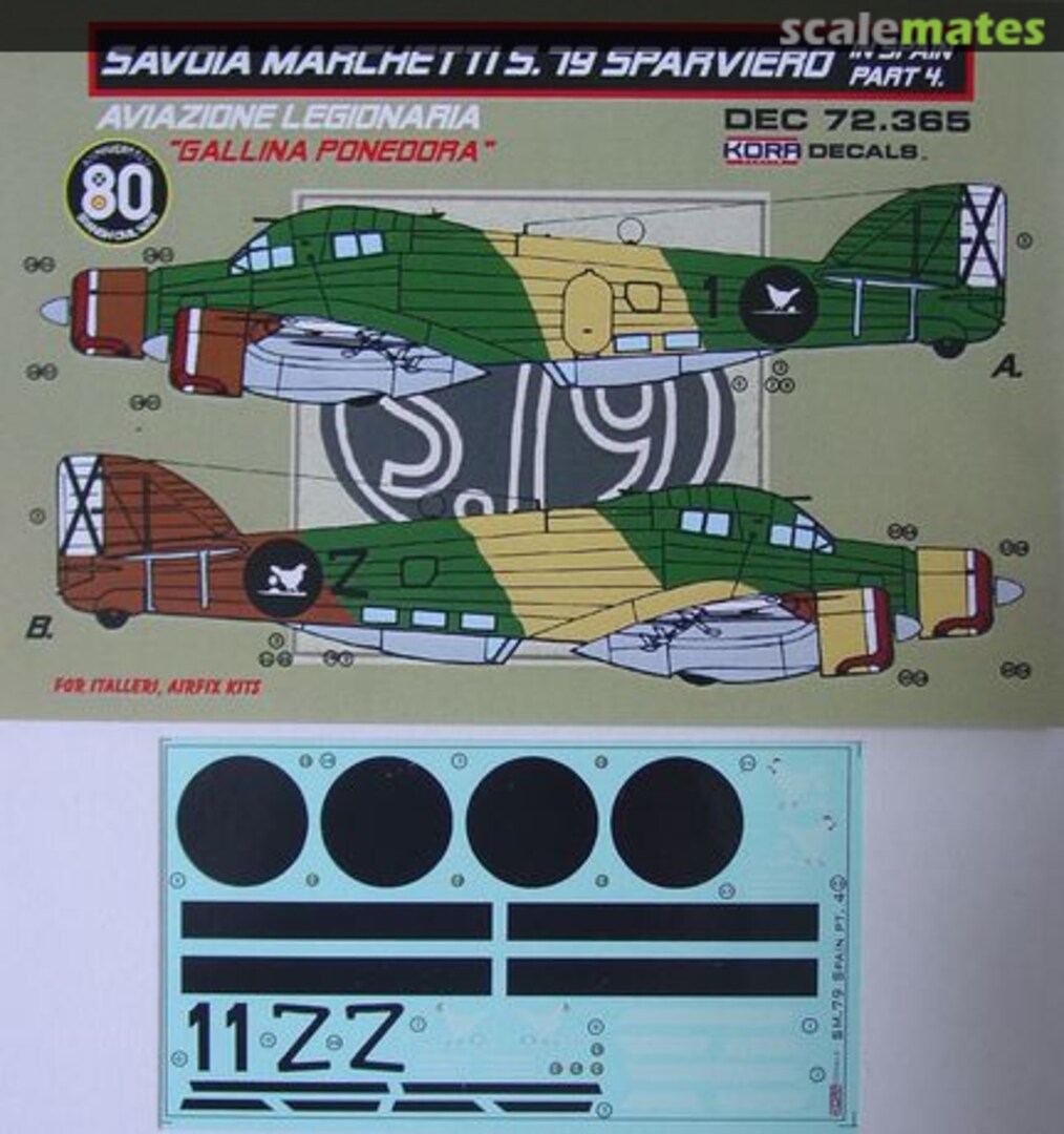 Boxart Savoia Marchetti S.79 Sparviero DEC72365 Kora Models