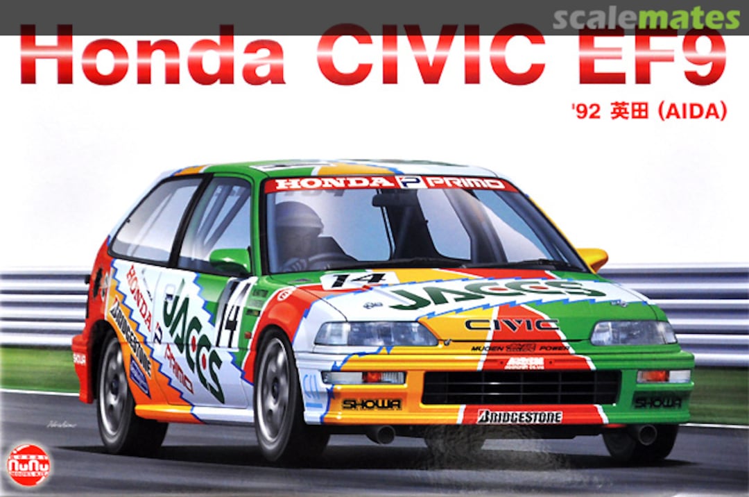 Boxart Honda Civic EF9 Group A sponsored by JACCS - 1992 PN24021 NuNu Model Kit 