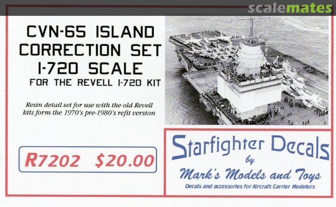 Boxart CVN 65 Island Correction set R7202 Starfighter Decals