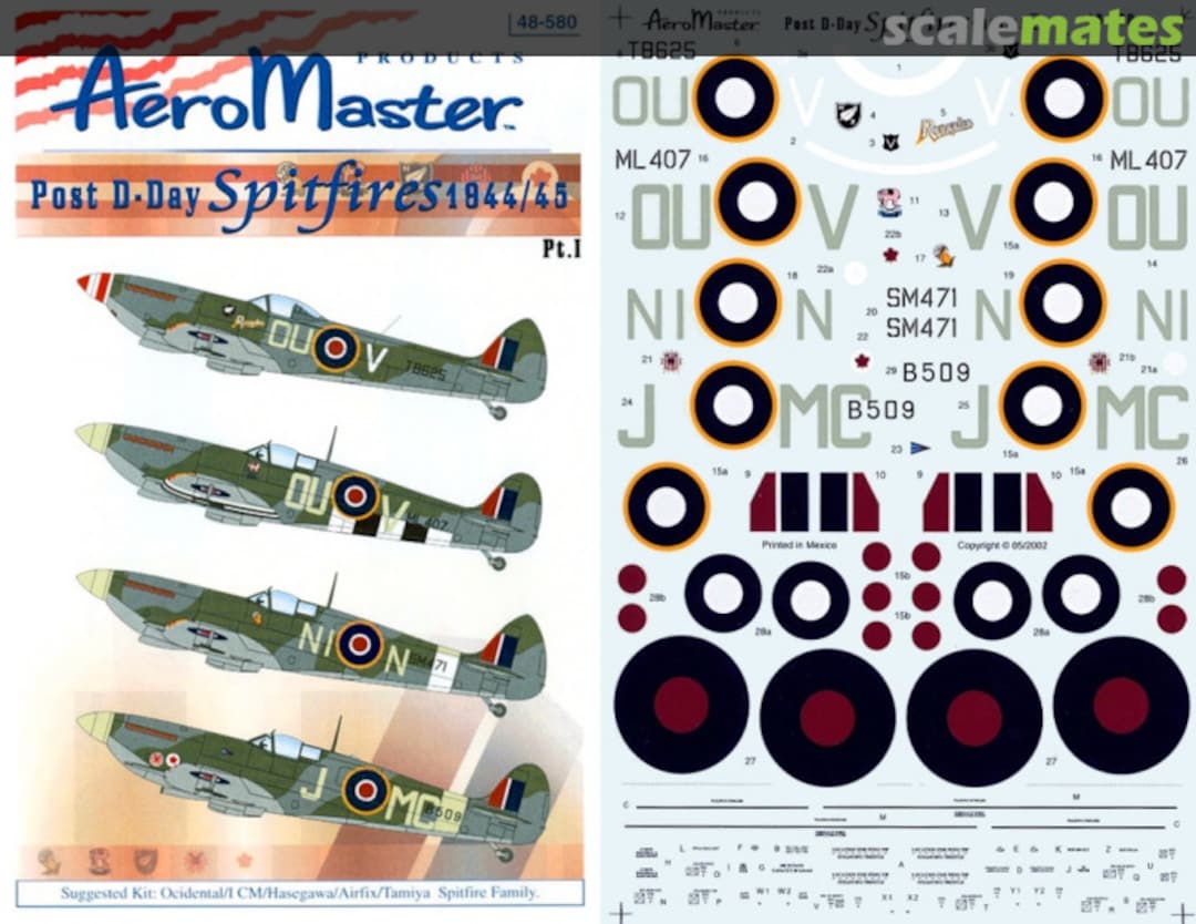 Boxart Post D-Day Spitfires 1944/45 48-580 AeroMaster