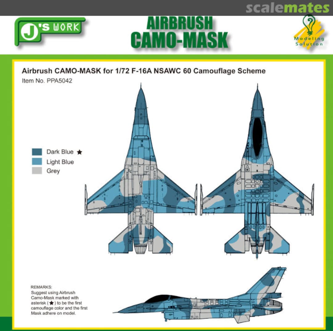 Boxart Marking Mask for F-16A NSAWC 60 Camo PPA5042 J's Work