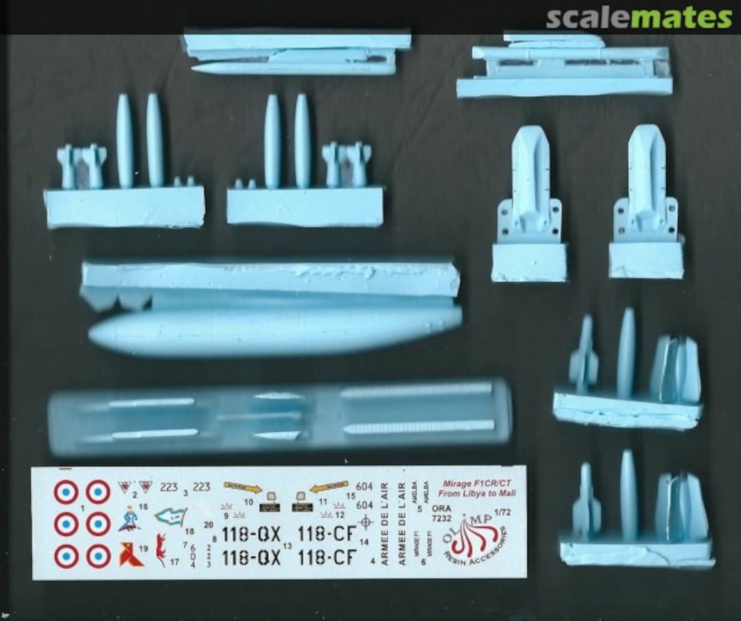 Boxart Mirage F1CR/CT ORA 72-32 Olimp Resin Accessories