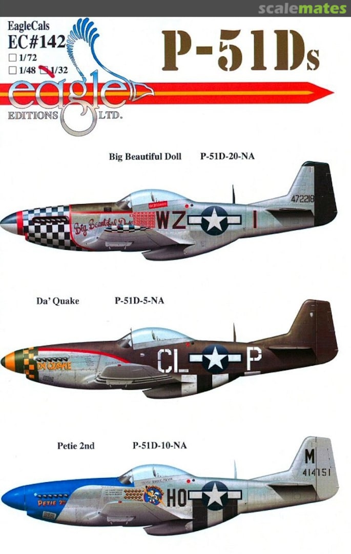 Boxart P-51Ds EagleCals EC32-142 Eagle Editions